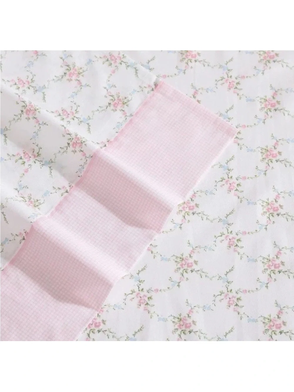 Laura Ashley Lynda Pink Floral Full Sheet Set Cotton Percale 4-Piece NWT